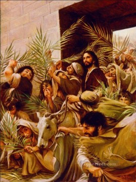La entrada triunfal cristiana católica Pinturas al óleo